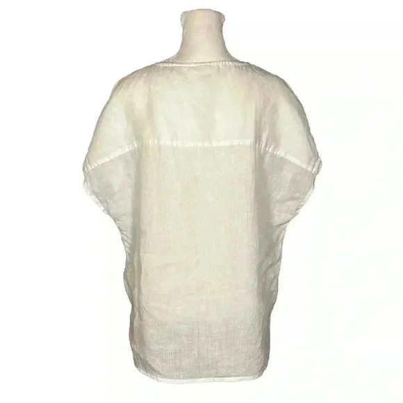 House of Harlow REVOLVE Linen Embroidered Top Medium White - Picture 3 of 12